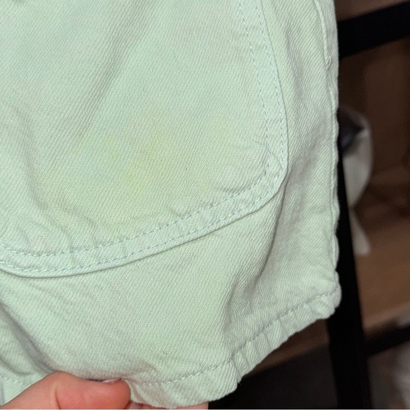 Zara Kids utility denim romper playsuit mint button up collar pockets girls - Picture 5 of 6